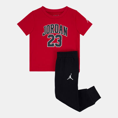 Jordan Kids' Logo T-Shirt and Pants Set Red