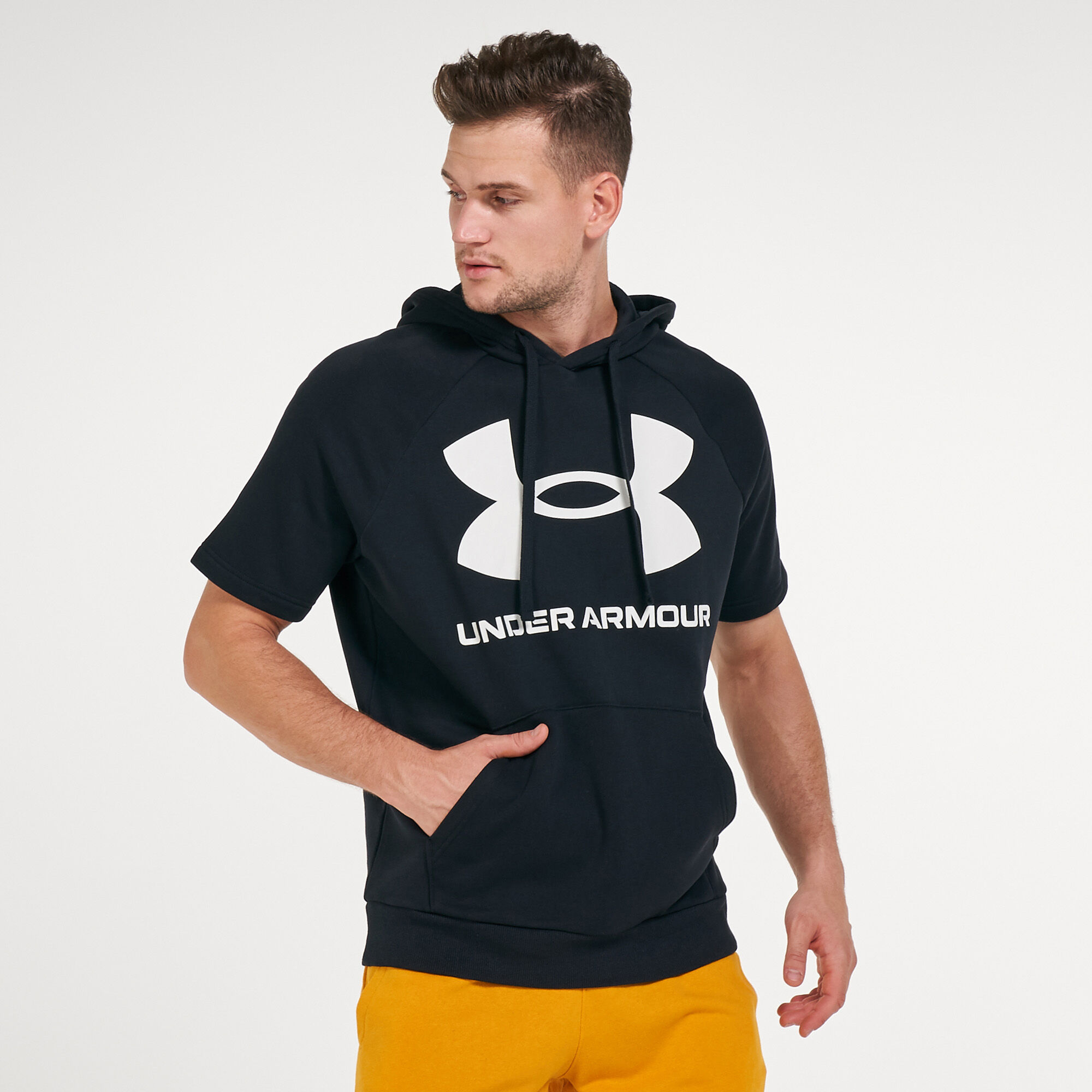 Under armour rival fleece logo ss hoodie sales