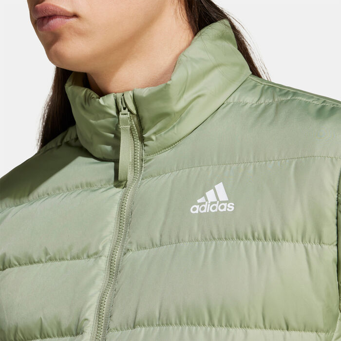 adidas Men's Essentials Light Down Jacket Green image number 3