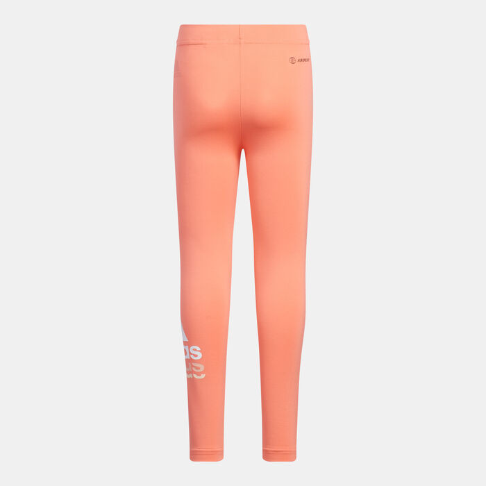 adidas Kids' Badge of Sport Logo Leggings Orange image number 2