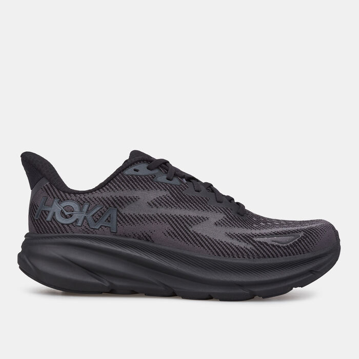 Buy HOKA Men's Clifton 9 Running Shoe Black in KSA -SSS