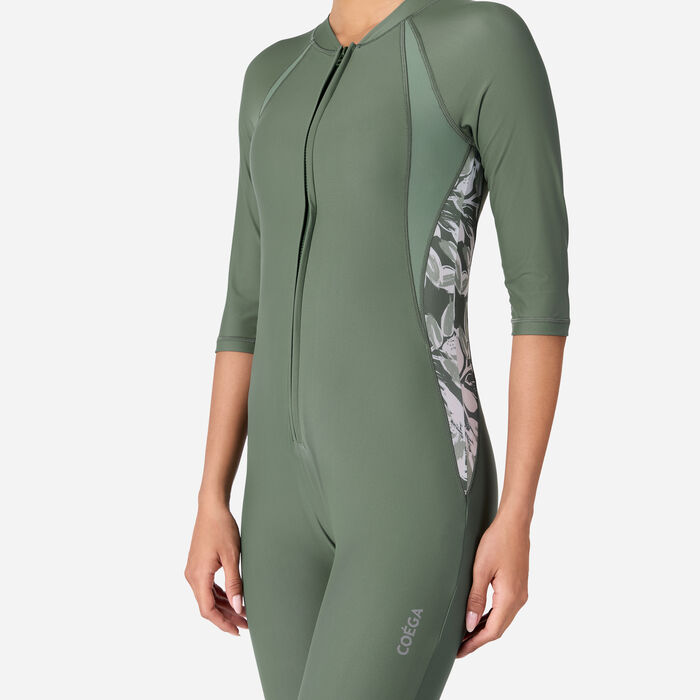 COEGA Women's Slim-Kini 3/4 One-Piece Swimsuit Pink image number 2