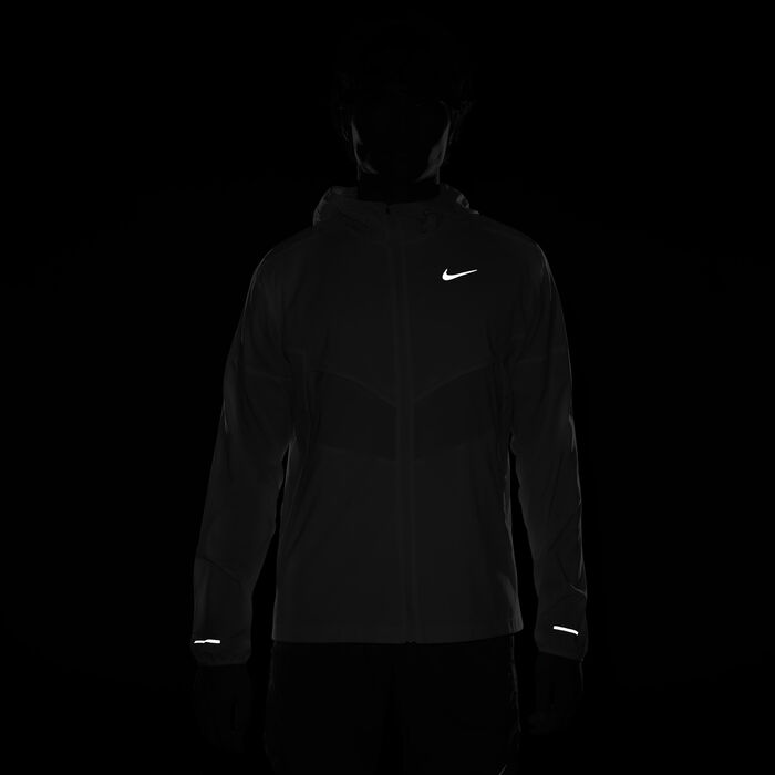 Nike Men's Windrunner Repel Running Jacket White Nike Men's Windrunner Repel Running Jacket White image number 7