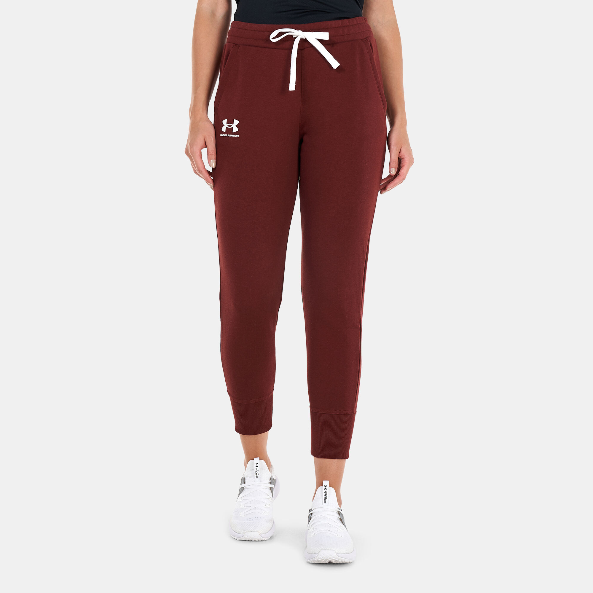Women s UA Rival Fleece Sweatpants Red Under Armour in KSA SSS