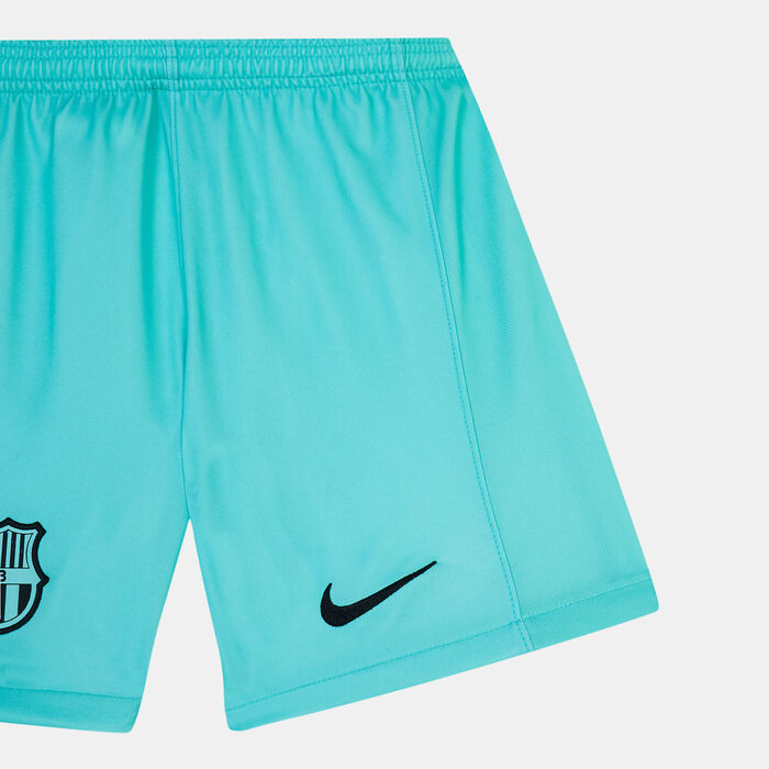 Nike Kids' Dri-FIT F.C. Barcelona Stadium 3rd Football Shorts - 2023/24 Green image number 2