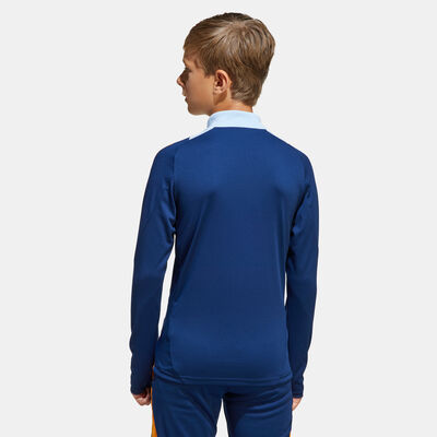 adidas Kids' Real Madrid Tiro 24 Football Training 1/4-Zip Top Blue