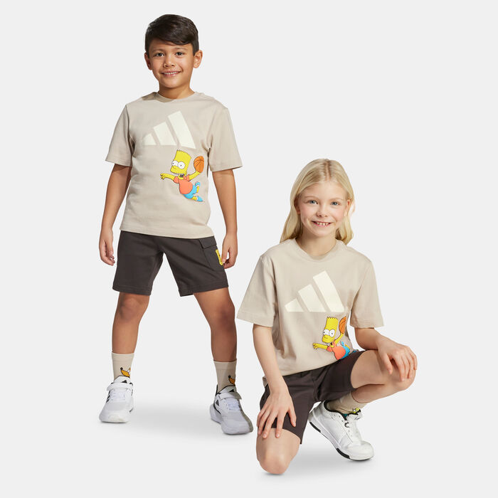 adidas Kids' The Simpsons T-Shirt And Shorts Set Beige adidas Kids' The Simpsons T-Shirt And Shorts Set Beige image number 3