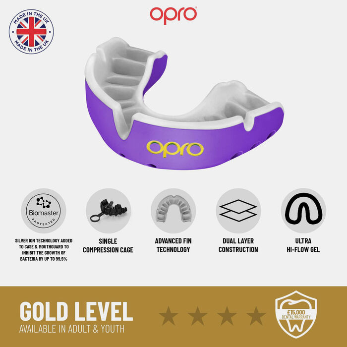 OPRO Kids' Self-Fit UFC Gold-Level MMA Mouth Guard Red OPRO Kids' Self-Fit UFC Gold-Level MMA Mouth Guard Red image number 2