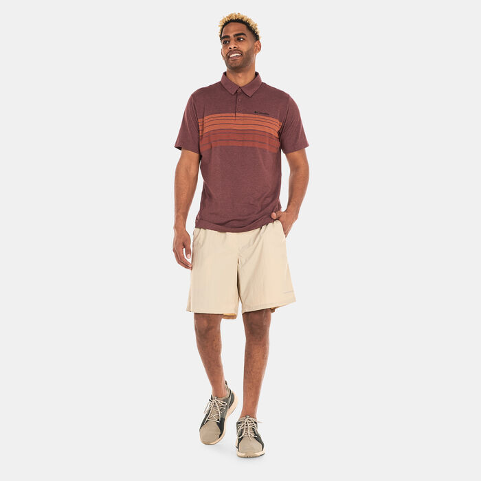 Columbia Men's Tech Trail™ Novelty Polo Shirt Red Columbia Men's Tech Trail™ Novelty Polo Shirt Red image number 2