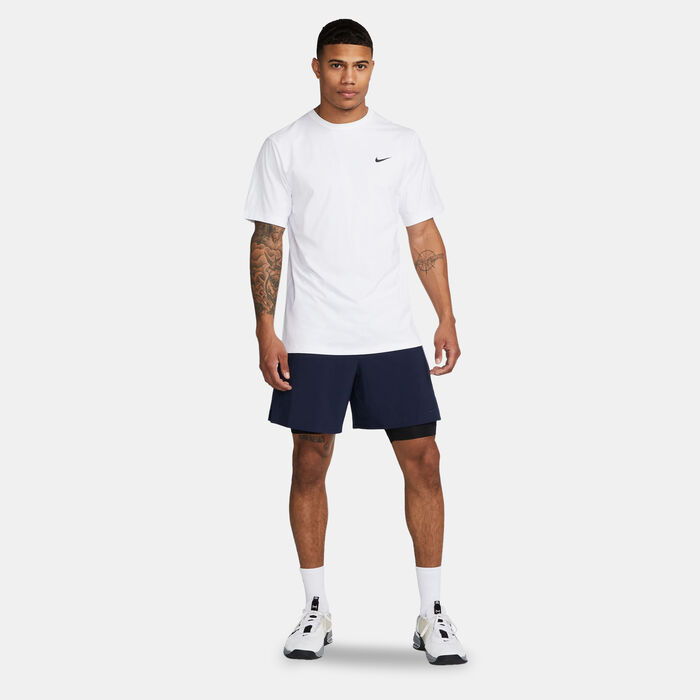 Nike Men's Dri-FIT Hyverse UV Training T-Shirt White Nike Men's Dri-FIT Hyverse UV Training T-Shirt White image number 2
