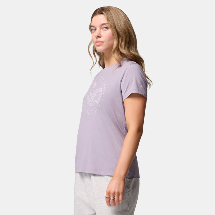 Columbia Women's Sloan Ridge Technical Hiking T-Shirt Purple Columbia Women's Sloan Ridge Technical Hiking T-Shirt Purple image number 3