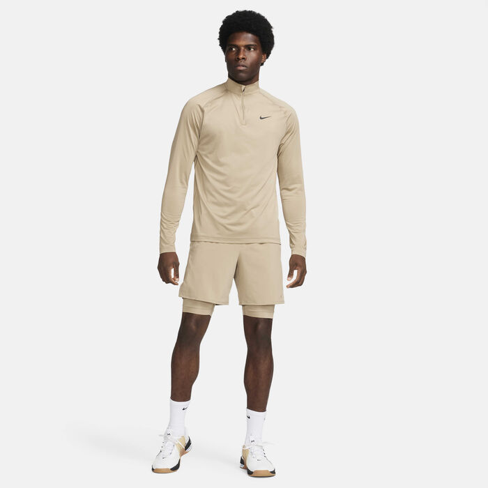 Nike Men's Dri-FIT Ready 1/4-zip Fitness Top Beige Nike Men's Dri-FIT Ready 1/4-zip Fitness Top Beige image number 4