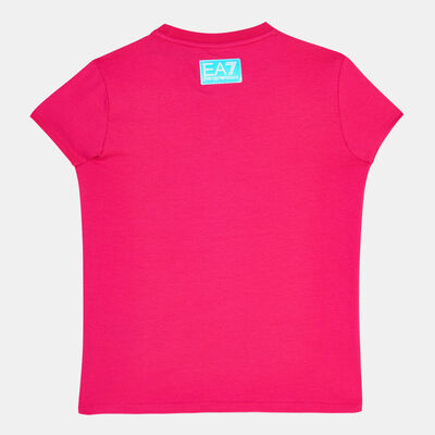 EA7 Emporio Armani Kids' Iridescent T-Shirt Pink