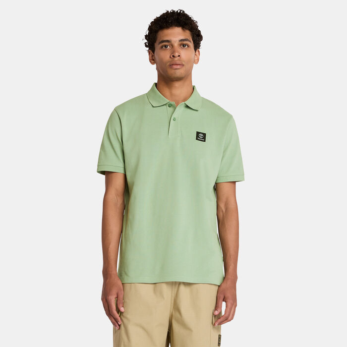 Timberland Men's Woven Badge Polo Shirt Green Timberland Men's Woven Badge Polo Shirt Green image number 0