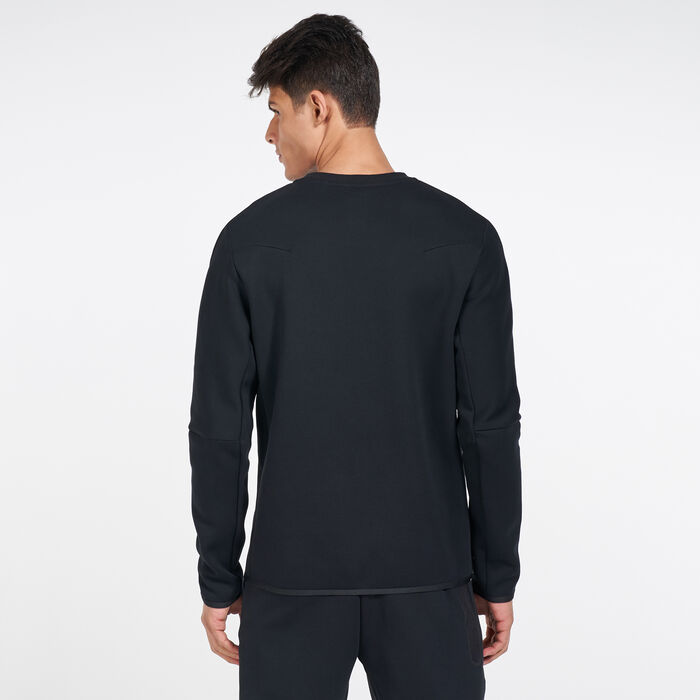 Nike Men's Sportswear Tech Fleece Crew Sweatshirt Black Nike Men's Sportswear Tech Fleece Crew Sweatshirt Black image number 1