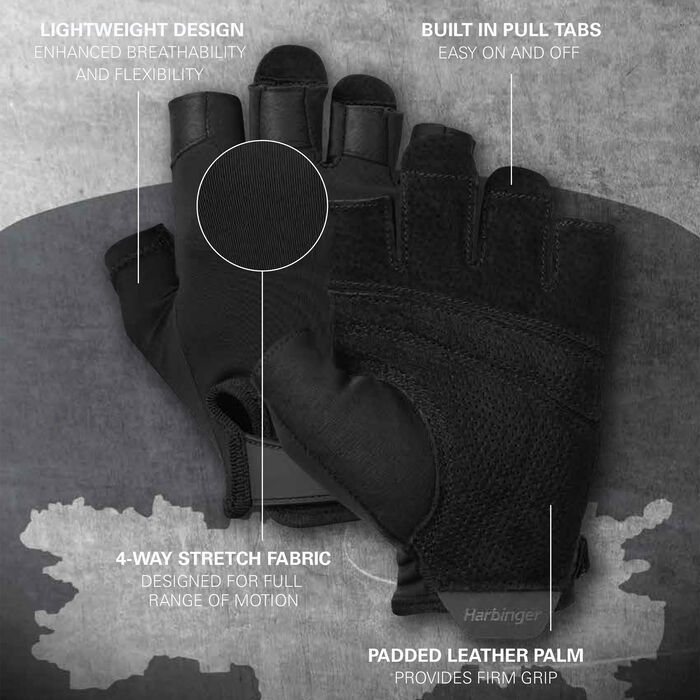 Harbinger Grip 2.0 Training Gloves Blue Harbinger Grip 2.0 Training Gloves Blue image number 4
