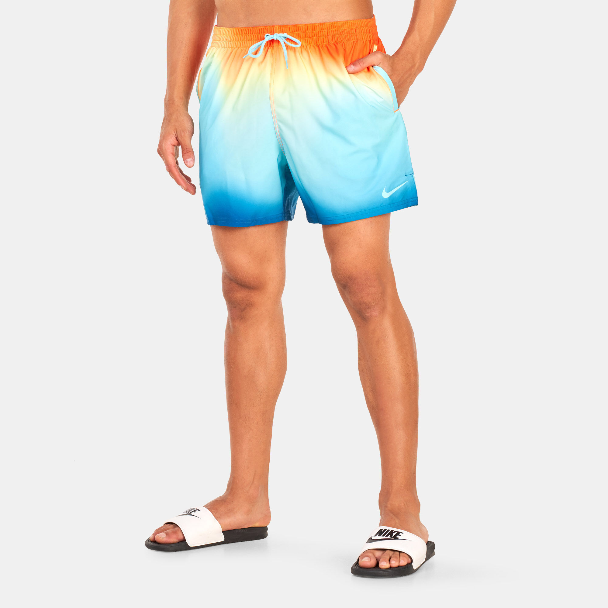 Buy Nike Swim Men s Swim 5 Inch Volley Shorts Orange in KSA SSS