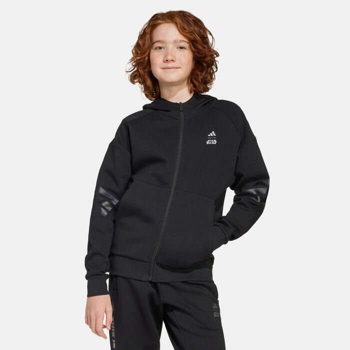 adidas Kids' Star Wars Mandalorian Track Jacket Black image number 0