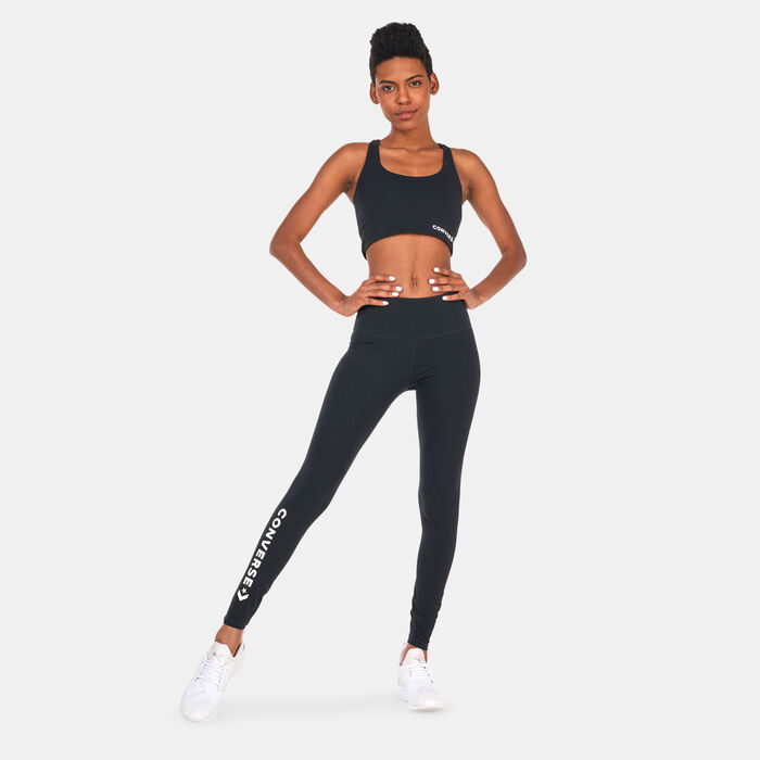 Converse Women's Wordmark Leggings Black Converse Women's Wordmark Leggings Black image number 2
