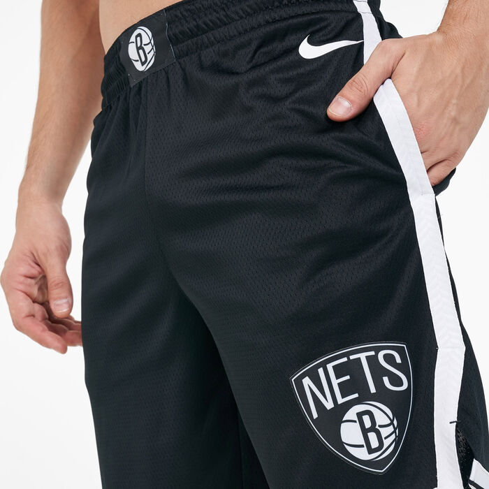 Nike Men's NBA Brooklyn Nets Swingman Shorts Black image number 3