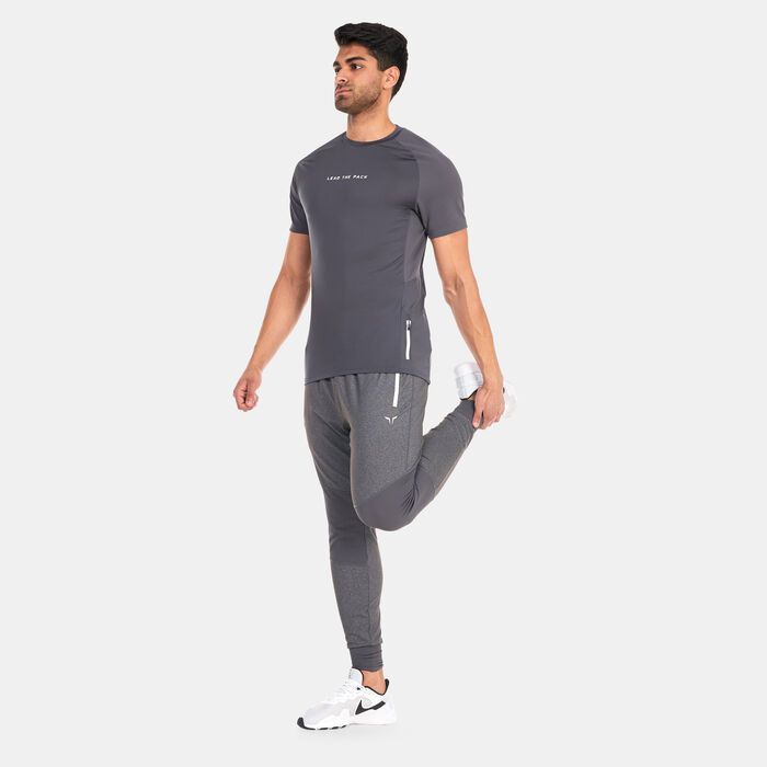 SQUATWOLF Men's Statement Ribbed Flex Joggers Black SQUATWOLF Men's Statement Ribbed Flex Joggers Black image number 2