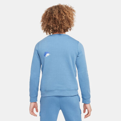 Nike Kids' Sportswear Standard Issue Sweatshirt Blue Nike Kids' Sportswear Standard Issue Sweatshirt Blue