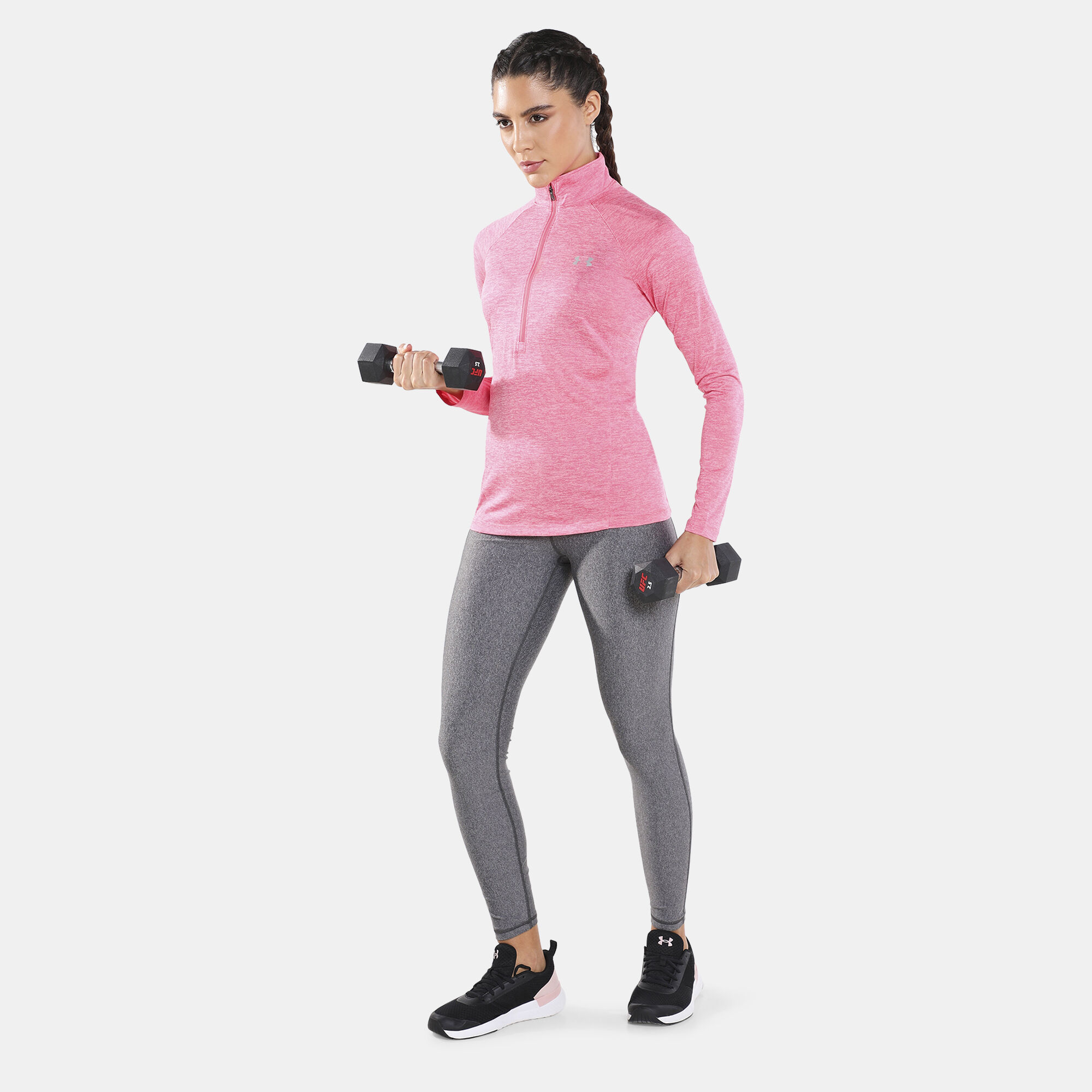 Shop Under Armour Women s UA Tech Twist Zip Training Top Pink Online in KSA SSS
