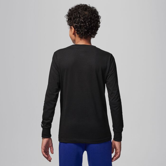 Jordan Kids' Major League Script Graphic Long Sleeve T-Shirt Black Jordan Kids' Major League Script Graphic Long Sleeve T-Shirt Black image number 4