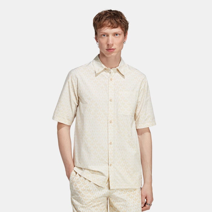 adidas Originals Men's Graphics Monogram Allover Print Shirt Beige adidas Originals Men's Graphics Monogram Allover Print Shirt Beige image number 0