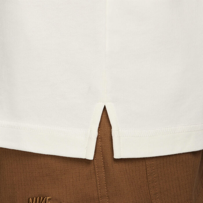 Nike Men's Club Long-Sleeve Polo Shirt Ivory image number 3