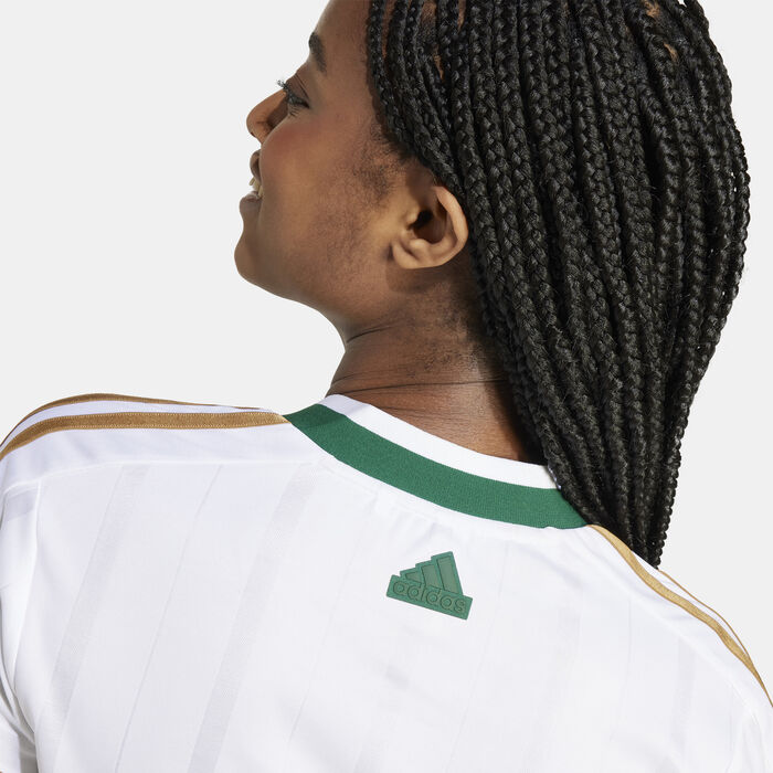 adidas Women's Tiro Cut 3-Stripes Cropped Jersey White adidas Women's Tiro Cut 3-Stripes Cropped Jersey White image number 4