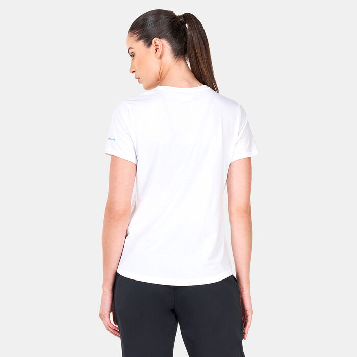 Columbia Women's Sun Trek Graphic T-Shirt White Columbia Women's Sun Trek Graphic T-Shirt White image number 1