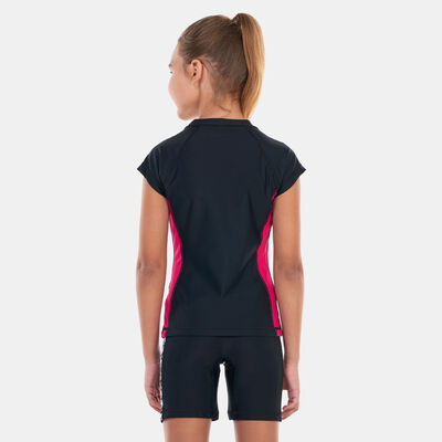 COEGA Kids' Cap-Sleeve Rashguard Black