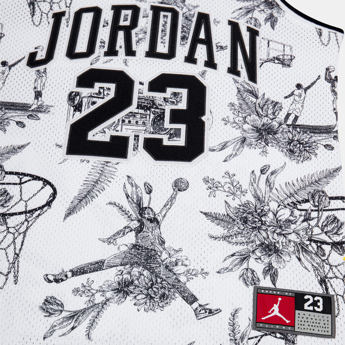 Jordan Kids' 23 Striped Jersey Top White image number 2