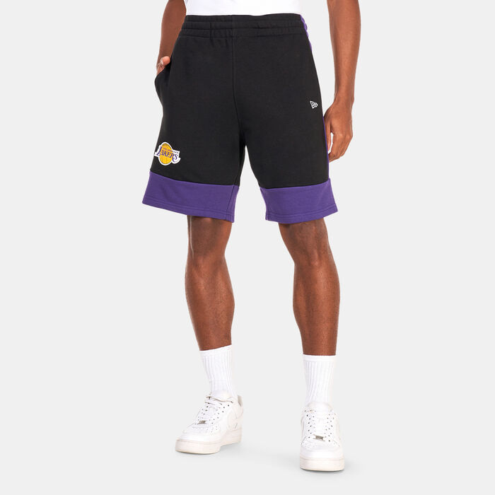 New Era Men's LA Lakers NBA Color Block Shorts Black New Era Men's LA Lakers NBA Color Block Shorts Black image number 0