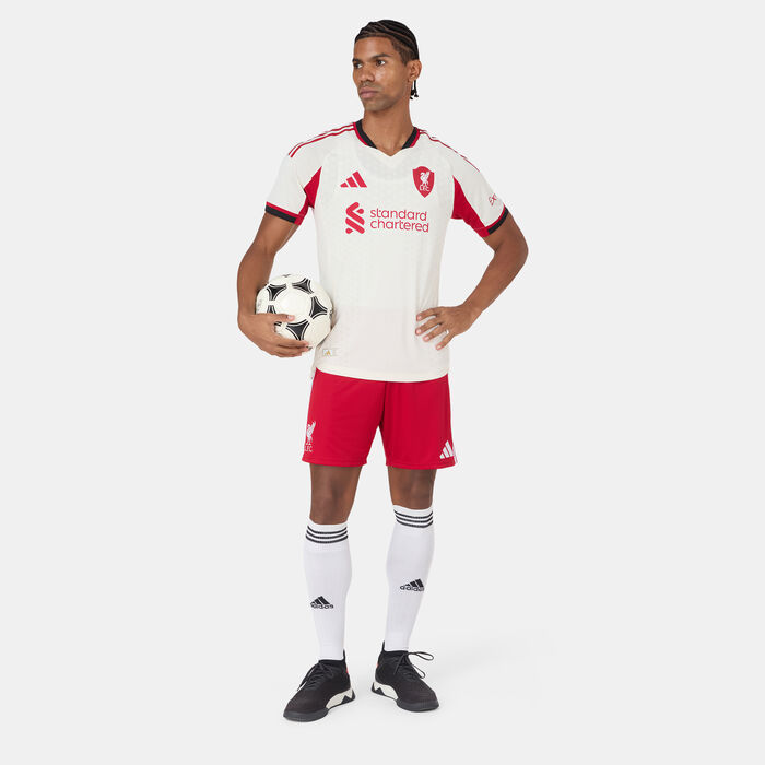 adidas Men's Liverpool 25/26 Away Authentic Football Jersey White adidas Men's Liverpool 25/26 Away Authentic Football Jersey White image number 2