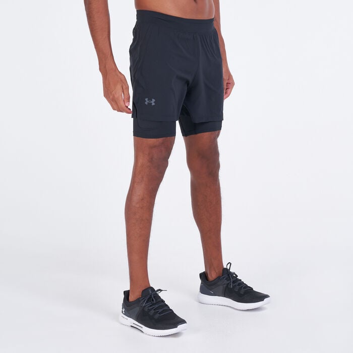 Under Armour Men's UA Iso-Chill Run 2-in-1 Shorts Black Under Armour Men's UA Iso-Chill Run 2-in-1 Shorts Black image number 0