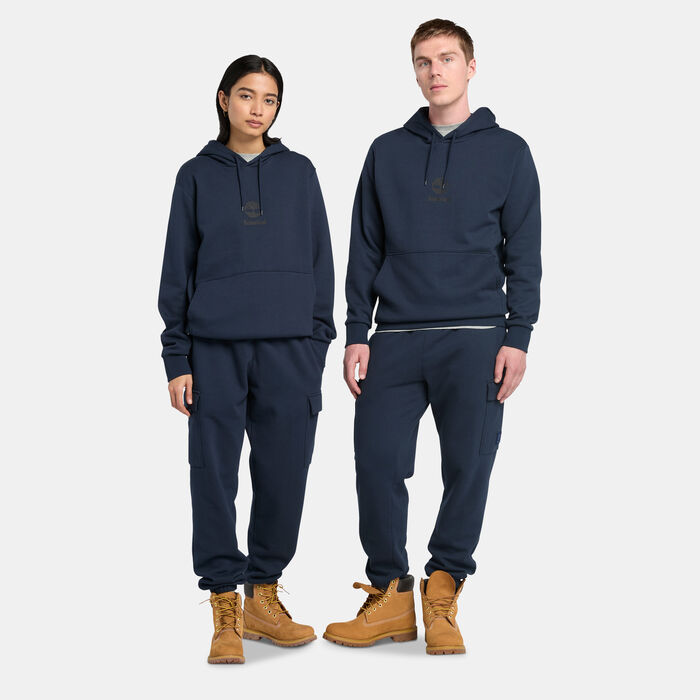 Timberland Men's Small Logo Print Hoodie Blue Timberland Men's Small Logo Print Hoodie Blue image number 2
