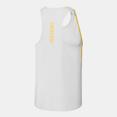 adidas Men's Adizero Running Tank Top White adidas Men's Adizero Running Tank Top White