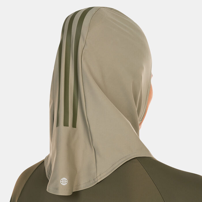 adidas Women's 3-Stripes Swimming Hijab Green adidas Women's 3-Stripes Swimming Hijab Green image number 1