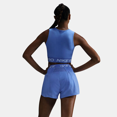 Nike Women's Pro Dri-FIT Crop Top Blue