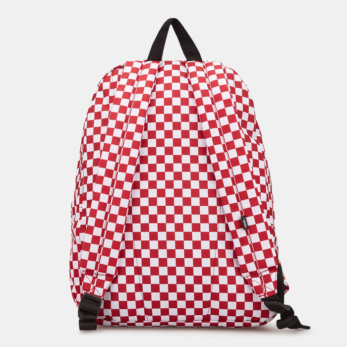 Vans Men's Old Skool Check Backpack Red Vans Men's Old Skool Check Backpack Red image number 1