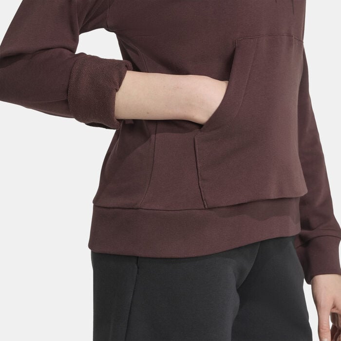adidas Women's Essentials Small Logo Hoodie Brown adidas Women's Essentials Small Logo Hoodie Brown image number 3