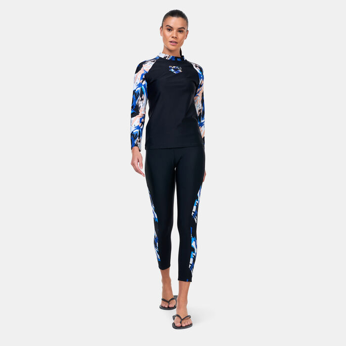 Arena Women's Modesty Long Sleeve Swimming Rashguard Multi-Color image number 2