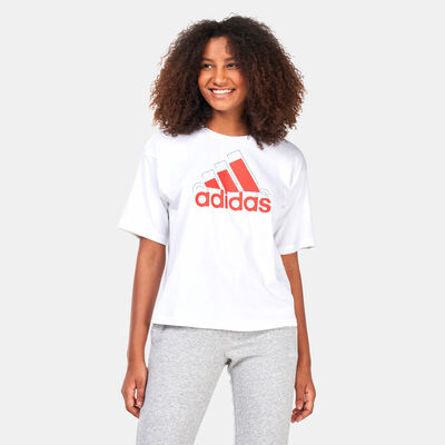 adidas Women's Essentials Cropped T-Shirt White adidas Women's Essentials Cropped T-Shirt White
