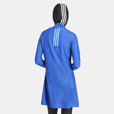 adidas Women's 3-Stripes Swimming Top Blue