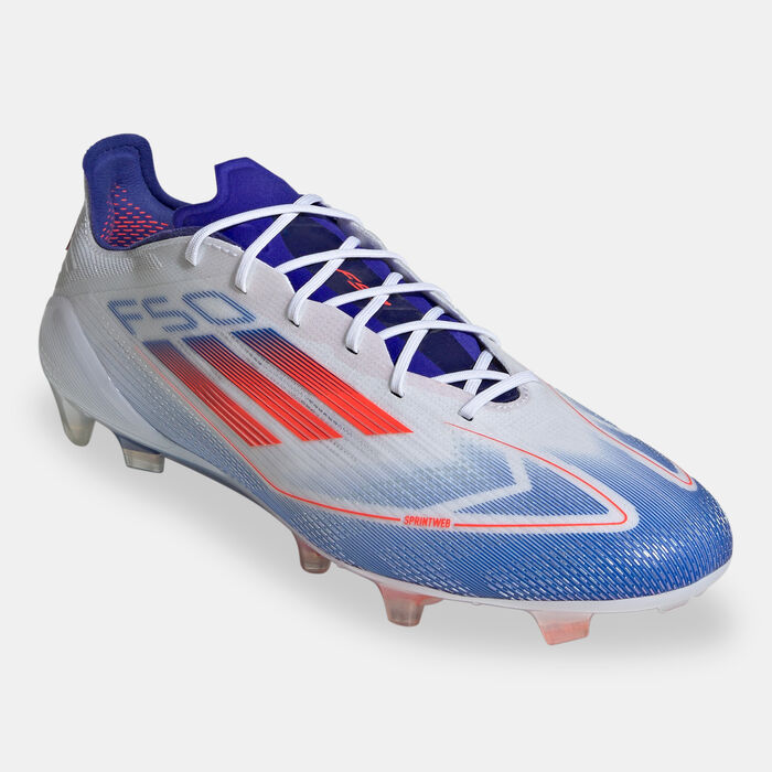 adidas Men's F50 Elite Firm Ground Football Shoes White image number 1