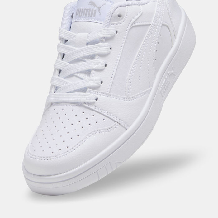 PUMA Kids' Rebound V6 Lo Shoes White PUMA Kids' Rebound V6 Lo Shoes White image number 4