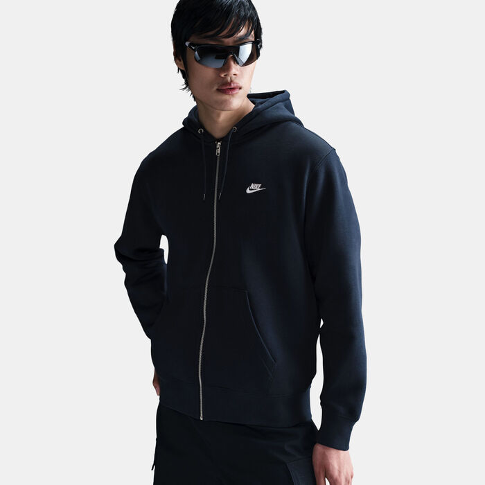 Nike Men's Club Fleece Full-Zip Hoodie Blue Nike Men's Club Fleece Full-Zip Hoodie Blue image number 3