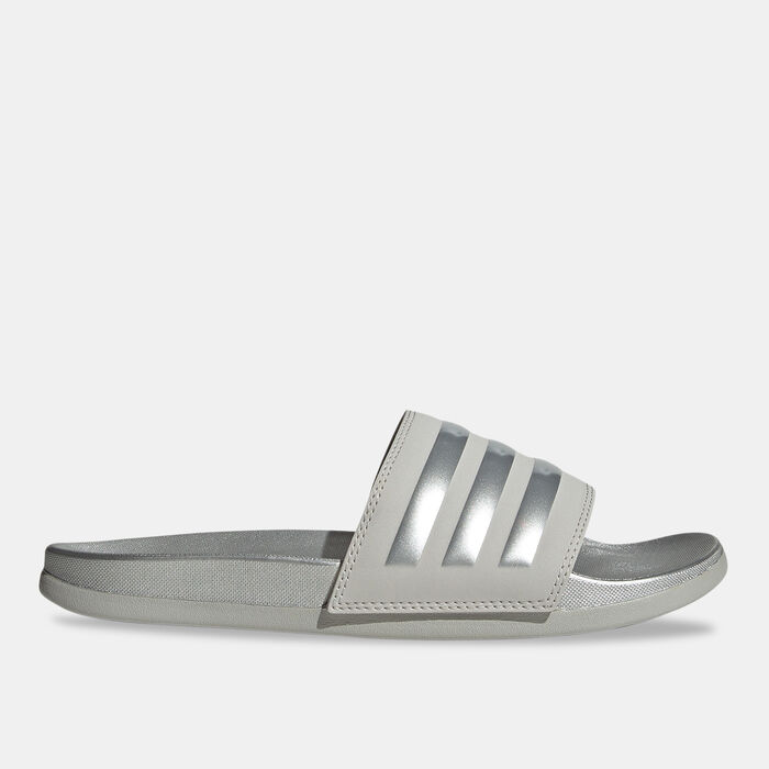 adidas Women's Adilette Comfort Slides Grey adidas Women's Adilette Comfort Slides Grey image number 1